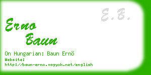 erno baun business card