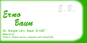 erno baun business card